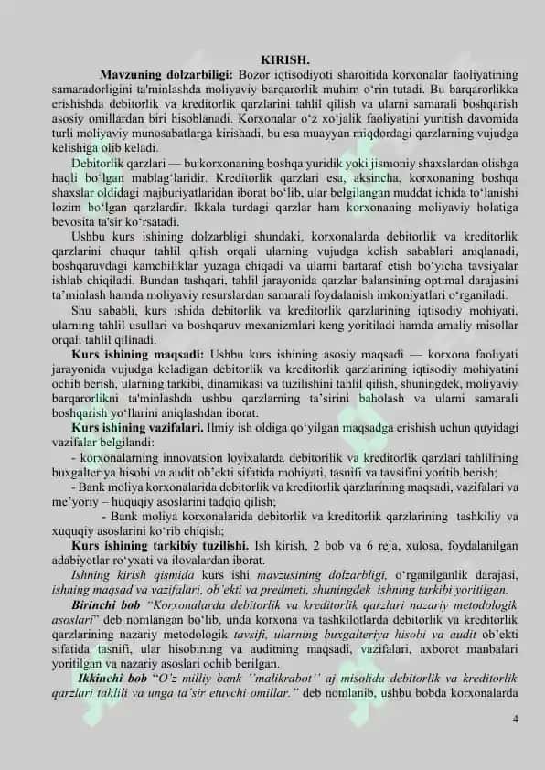 Debitorlik va kreditorlik qarzlari tahlili 4