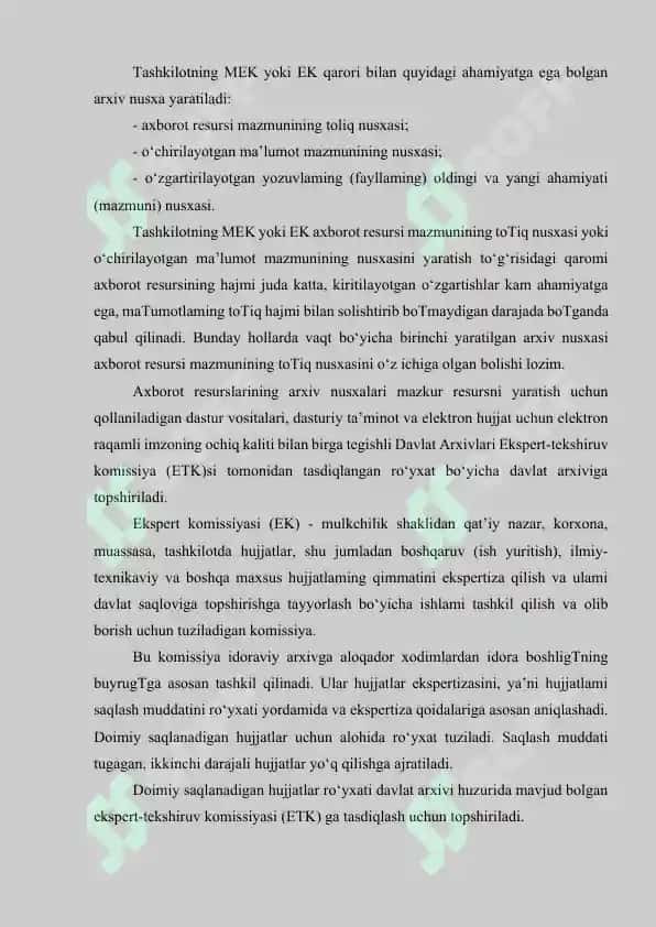 Arxiv hujjatlari qimmatliligi ekspertizasi 3