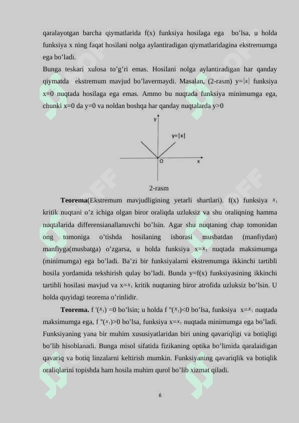 Funksiyaning ekstremum nuqtalari 6