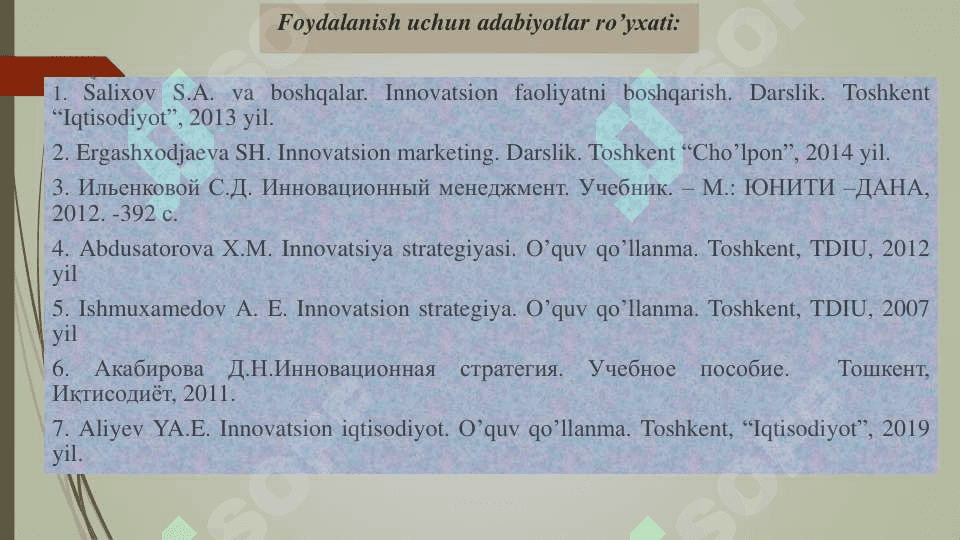 INNOVATSION IQTISODIYOT FANIGA KIRISH 4