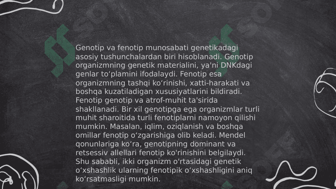 Belgilarning jinsga birikkan holda irsiylanishi 4
