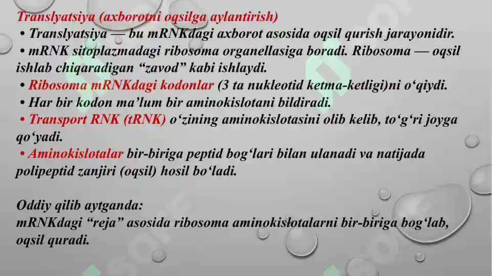 Oqsil biosintezi ingibitorlari 6