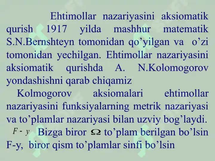 Ehtimollar nazariyasi tarixi 4
