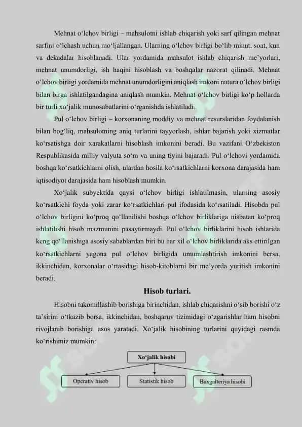 Xo’jalik hisobi haqida tushuncha va uning paydo bo’lish 7