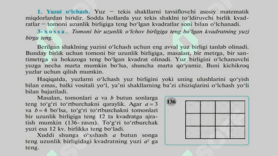 FIGURALARNING YUZI FIGURALARNI YUZINI OʻLCHADH 6