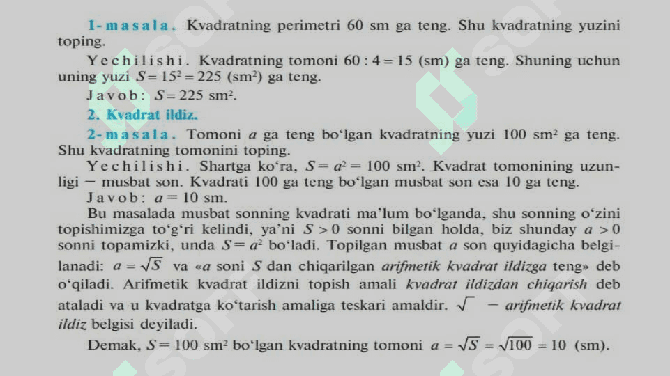 FIGURALARNING YUZI FIGURALARNI YUZINI OʻLCHADH 8