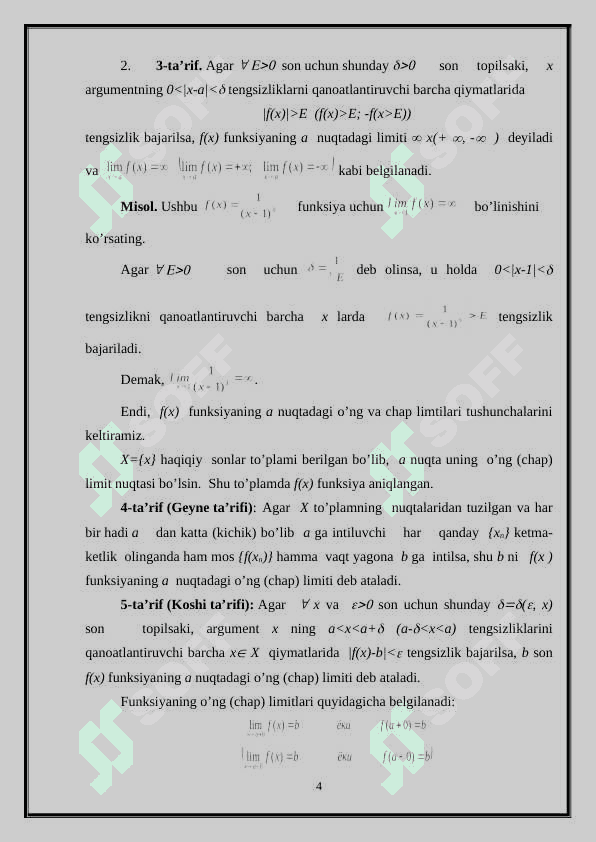 Kòp òzgaruvchi funksiyada aniqlash sohasi grafigi limiti va uzluksizligi 4