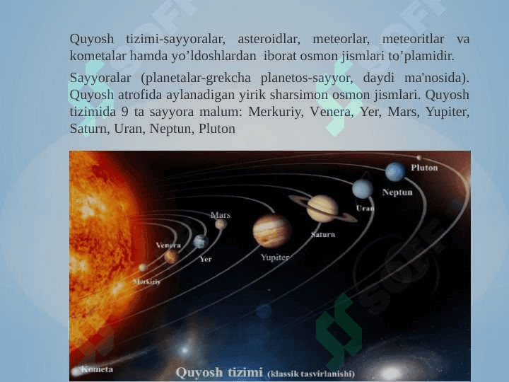 Quyosh sistemasi Yer uning shaklida harakatlari 6