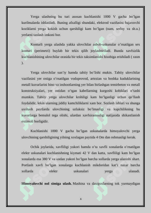 Elektr toki organizm orqali o’tishi 6