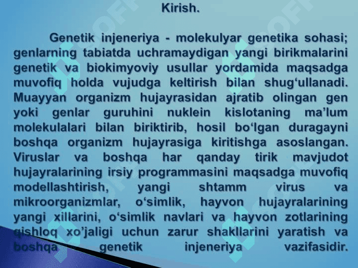 Hayvon gen muhandisligi 3