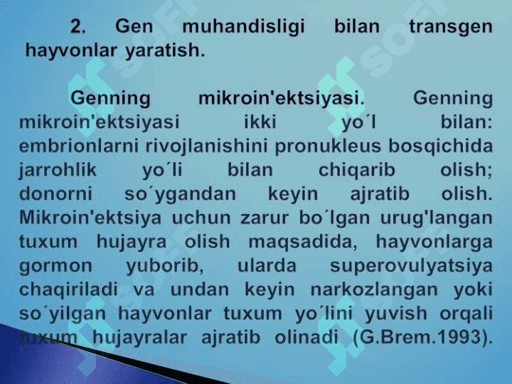 Hayvon gen muhandisligi 8