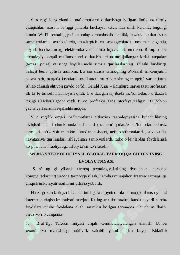 SIMSIZ LOKAL KOMPYUTER TARMOG'INI SOZLASH 7