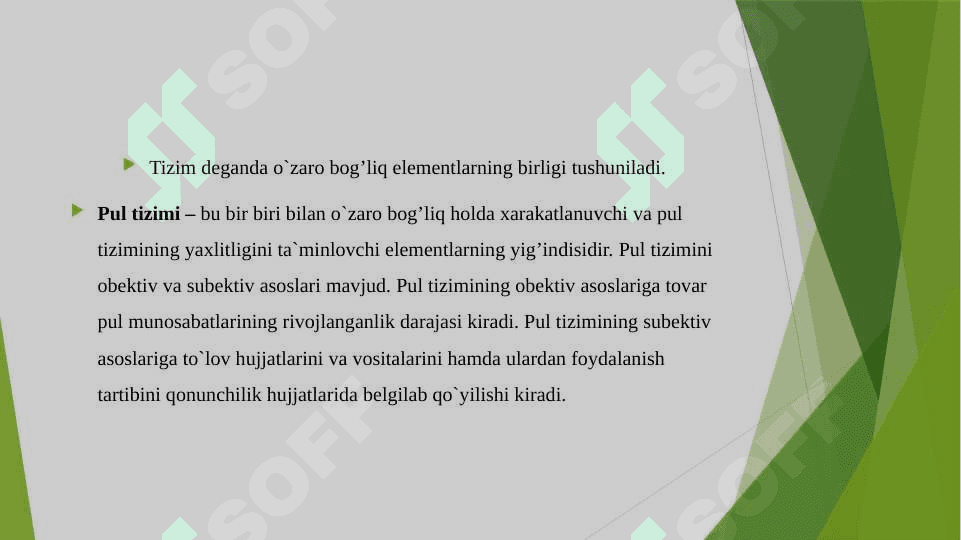pul tizimining rivojlanishi va shakllari zamonaviy pul tizimi 2
