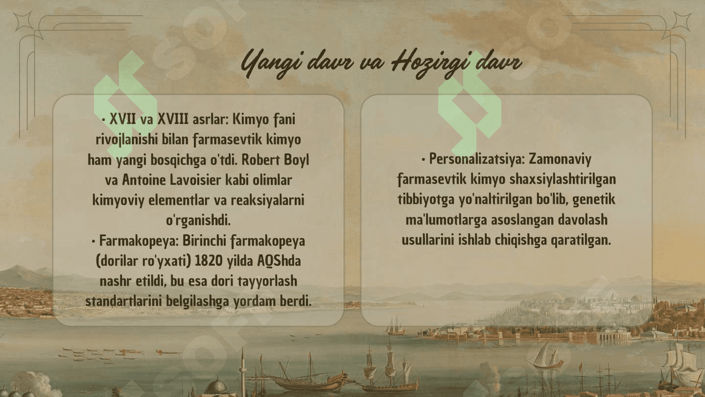 Hozirgi zamon farmatsevtik kimyo fanining rivojlsnish tarixi 3