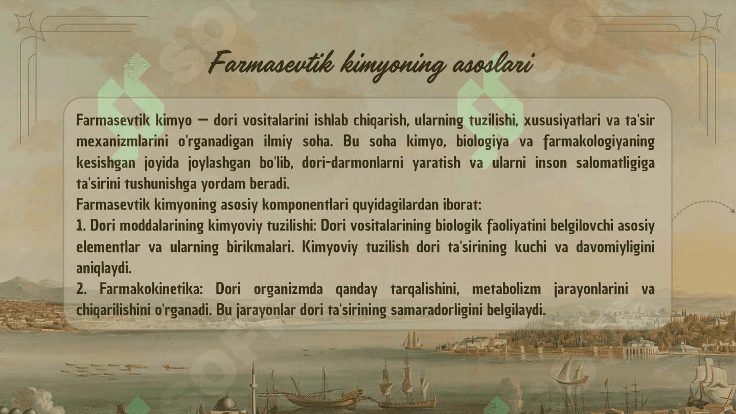 Hozirgi zamon farmatsevtik kimyo fanining rivojlsnish tarixi 4