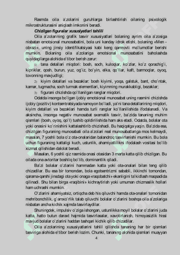 «OILA RASMI» METODIKASi 4