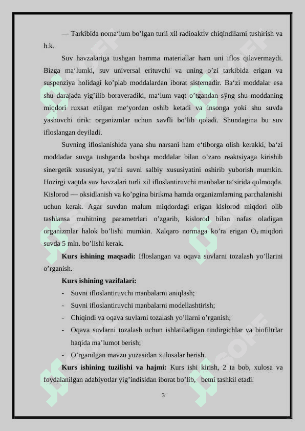 Suvni tozalash yo’llari 3