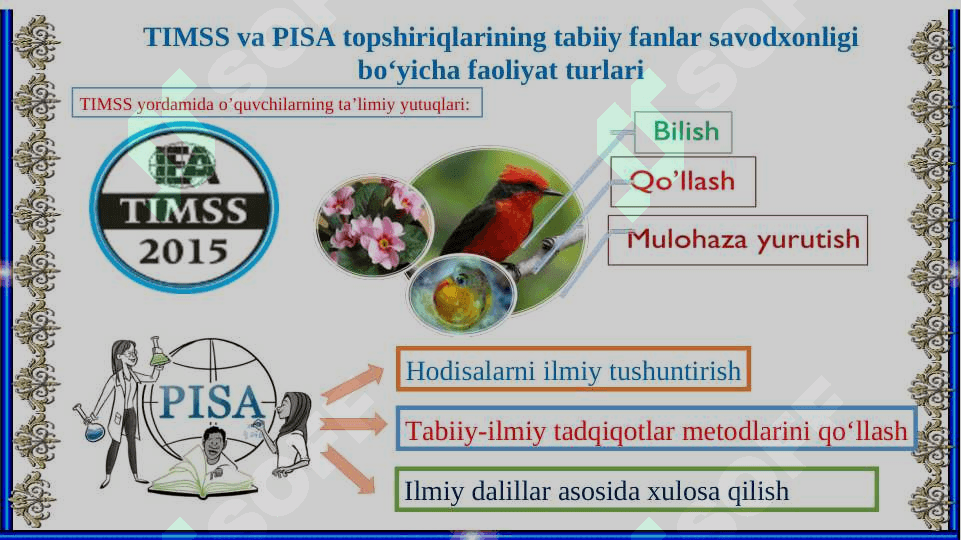 XALQARO BAHOLASH  DASTURLARI 3