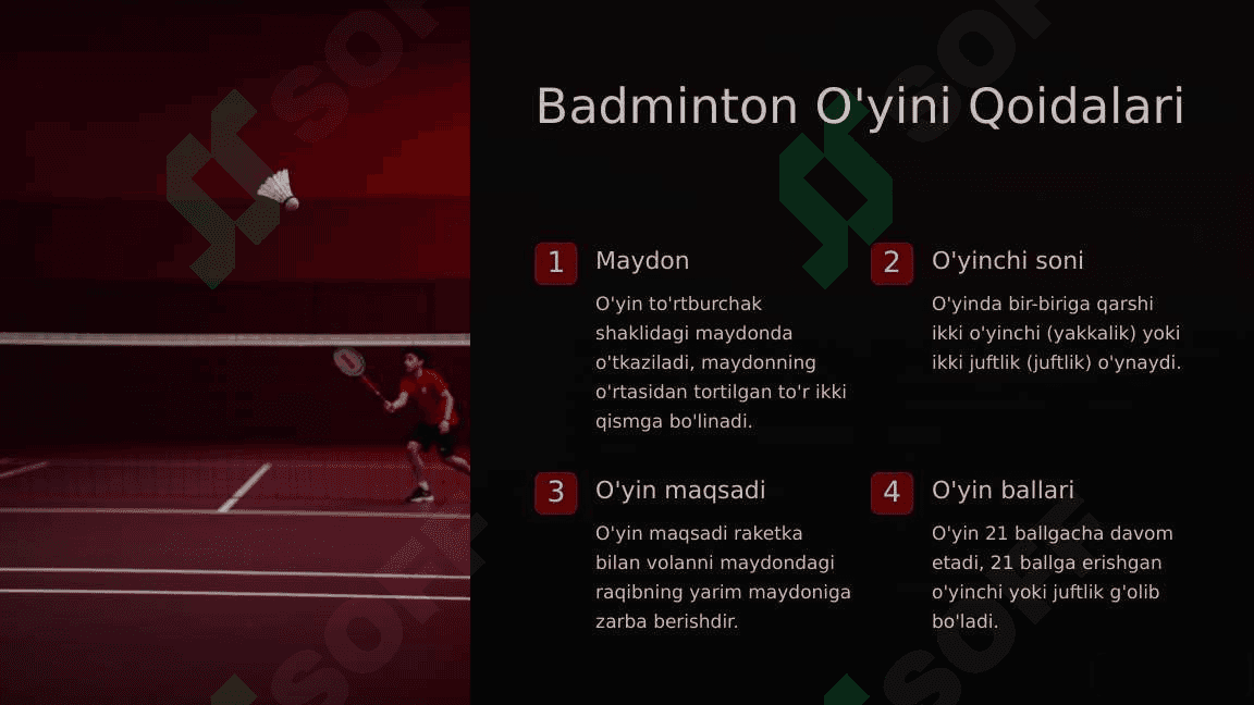 Badminton o'yini 3