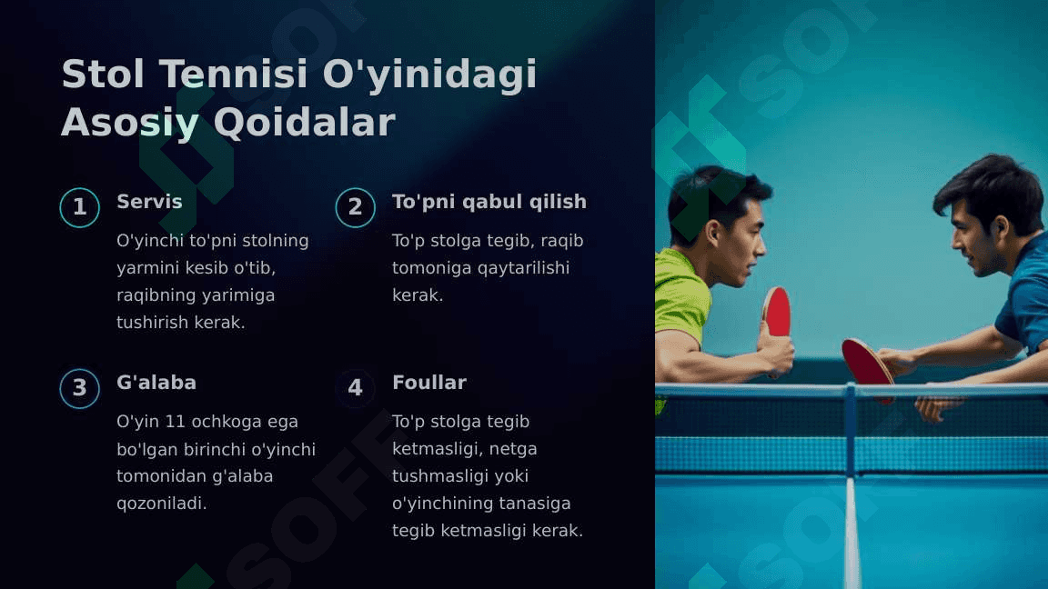 Stol tennis o'yini 4
