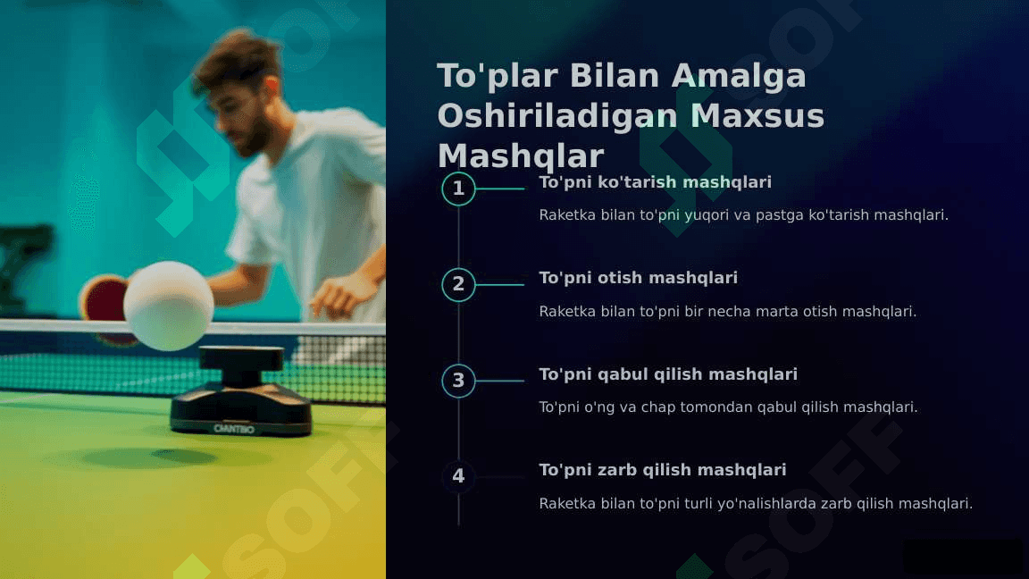 Stol tennis o'yini 8
