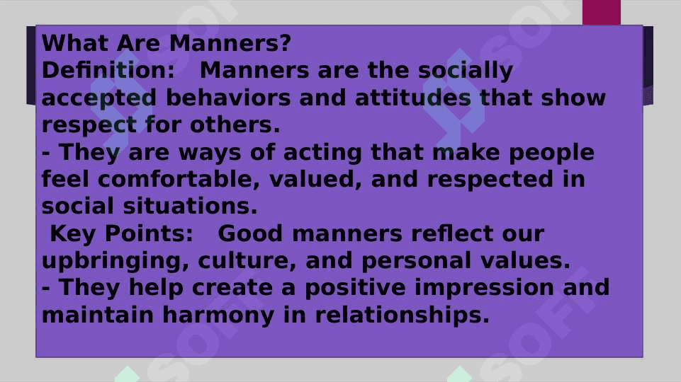 Manners 2