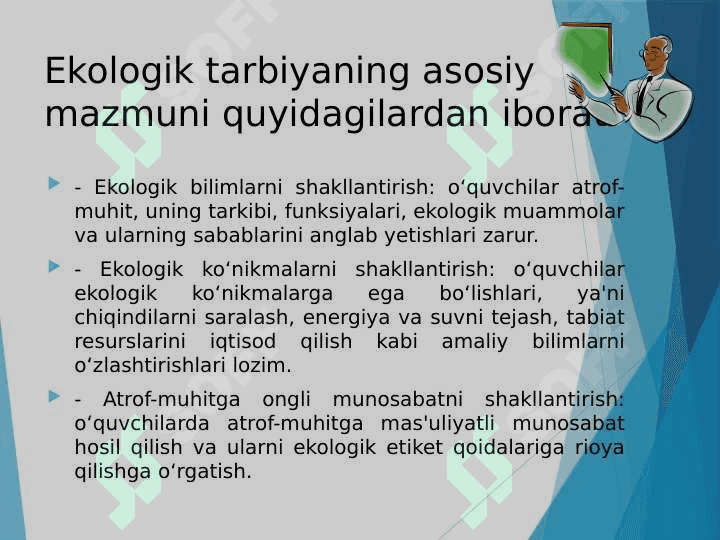 Ekologik tarbiyani tashkil etishda sinf rahbarining faoliyati 4
