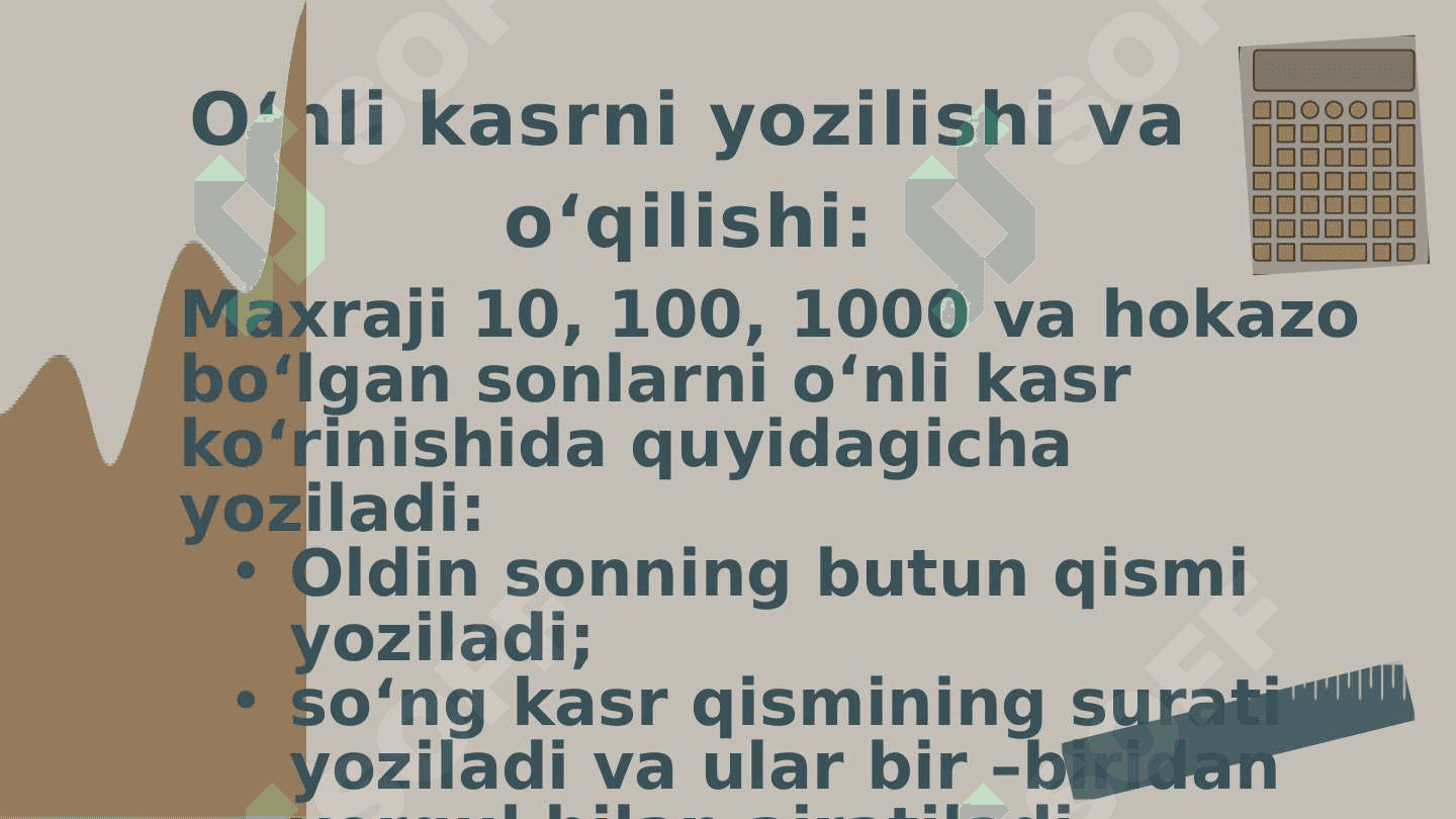 O'nli kasrlar 4