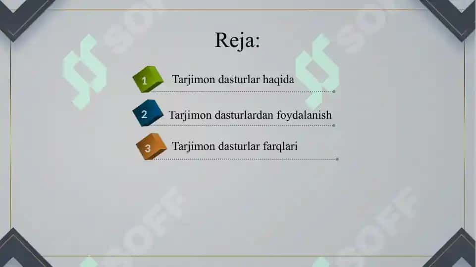 Tarjimon dasturlar va ulardan foydalanish asoslari, ularning farqlari 2