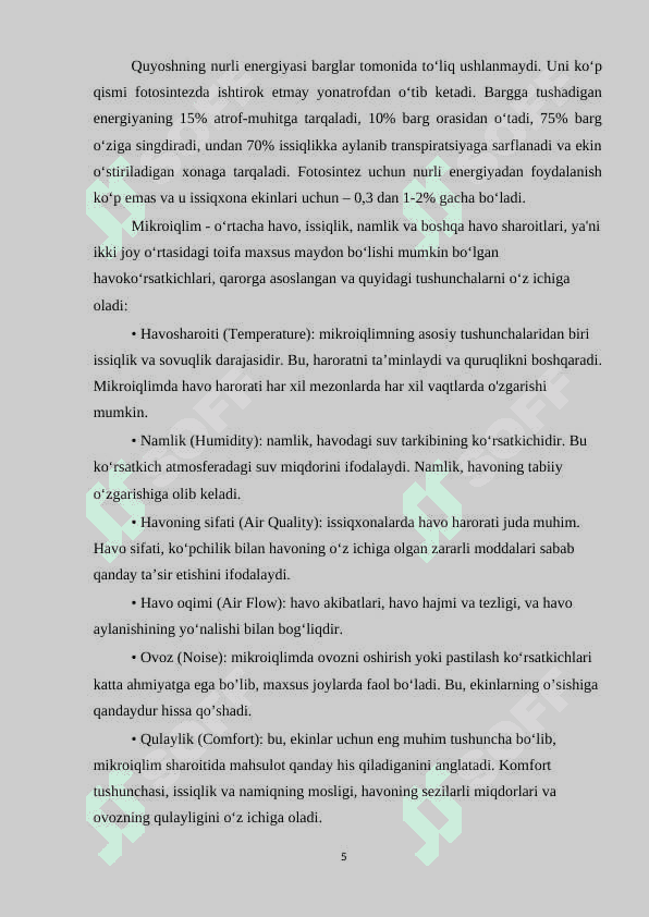 MIKROIQLIMLI ISSIQXONA 5