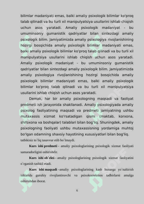 AMALIY PSIXOLOG FAOLIYATIDA REJALASHTIRISH VA UNING TURLARI 5