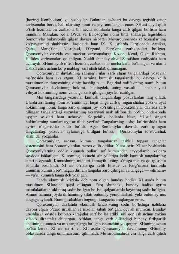 Tangalar tarixi va ularning siyosiy ahamiyati 6