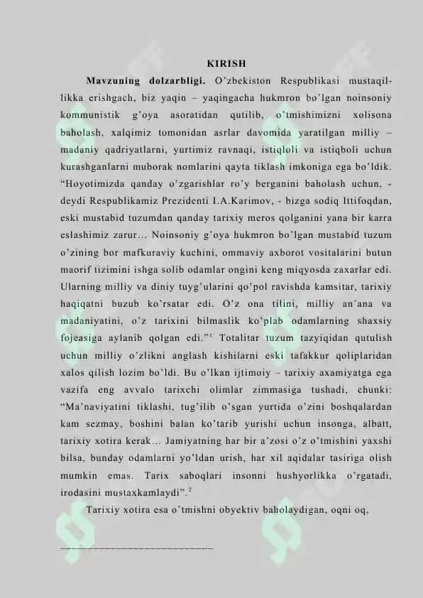 Tarix fanining o'zbekiston XX asrning 60-80 yillarida 2
