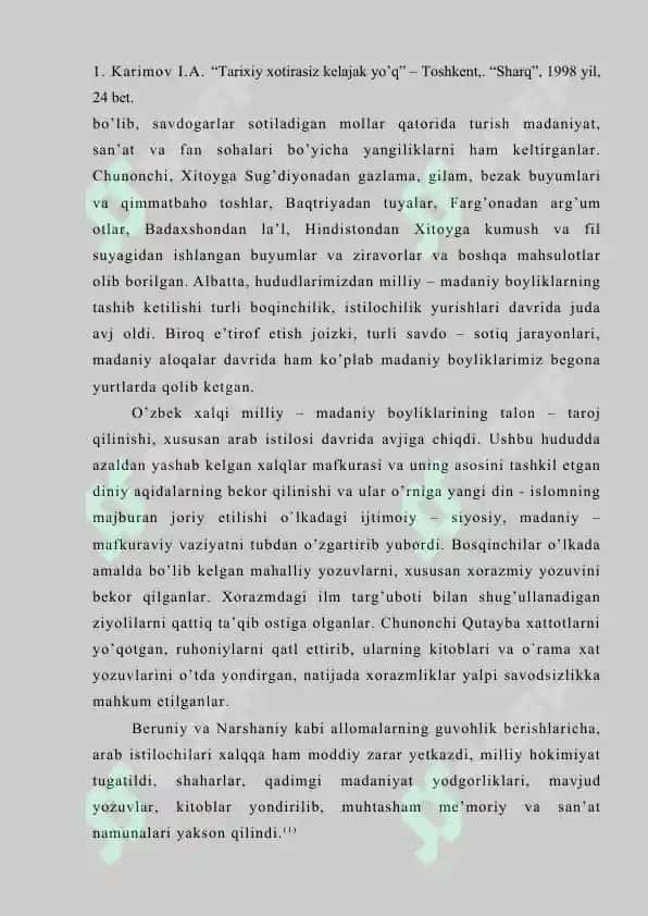 Tarix fanining o'zbekiston XX asrning 60-80 yillarida 6