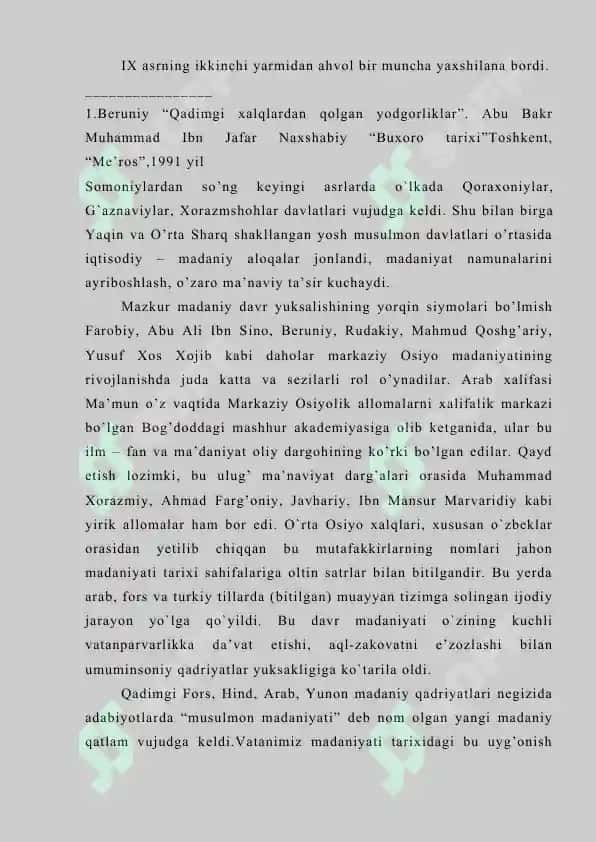 Tarix fanining o'zbekiston XX asrning 60-80 yillarida 7