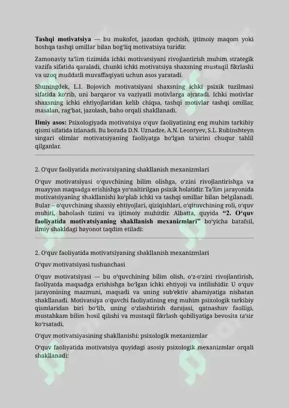 O‘quv va kasbiy faoliyat motivatsiyalari 3