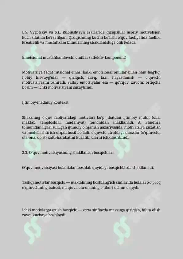 O‘quv va kasbiy faoliyat motivatsiyalari 7