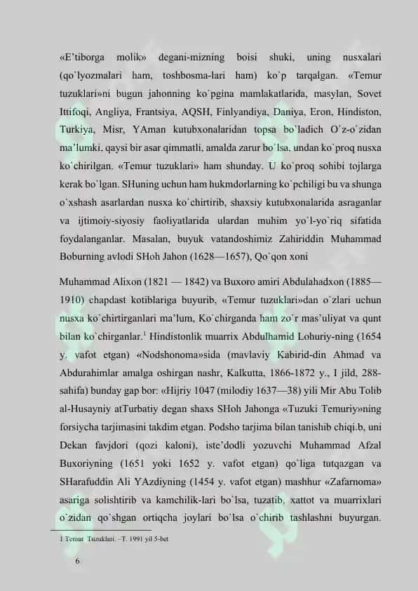 Temur Tuzuklari Tarixiy Asarining Ahamiyati 6