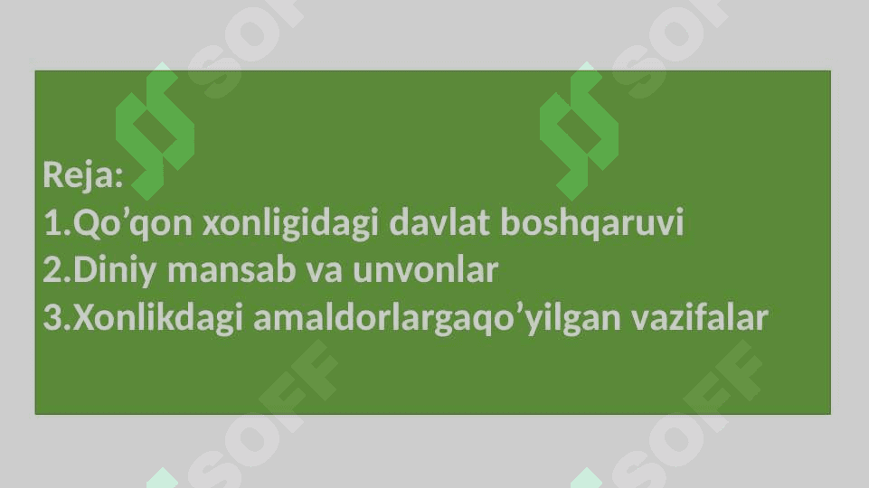 Qo’qon xonligida diniy unvon va mansablar 2