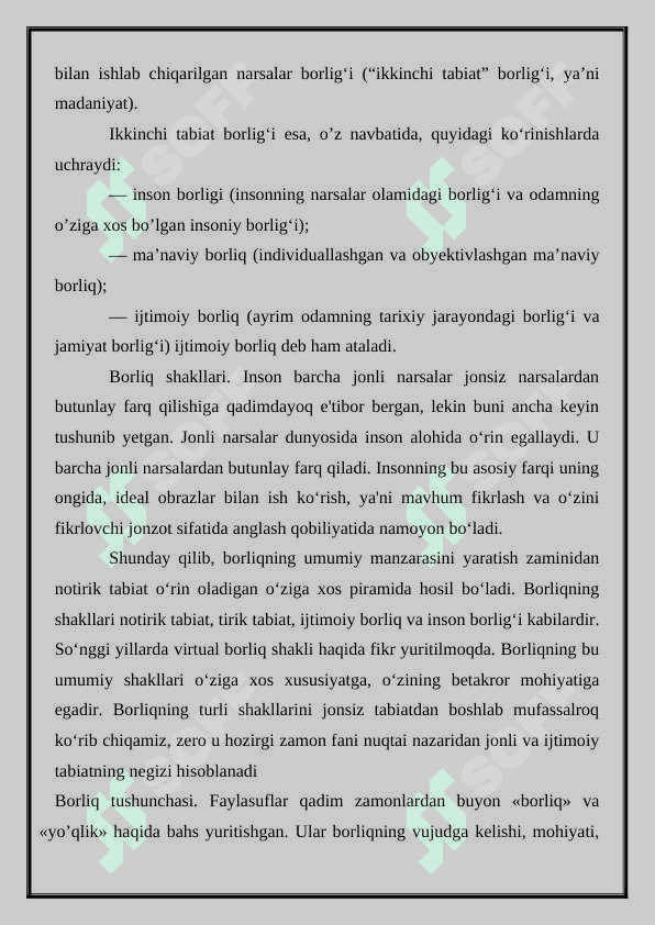 Falsafa va tabiiy ilmiy fanlarda borliqning mohiyatiga oid konsepsiyalar 5