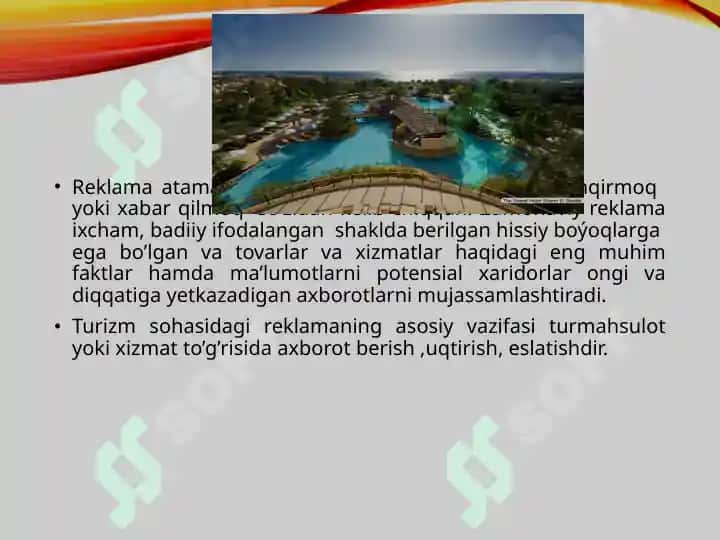 Turizm bozori reklama faoliyati 4