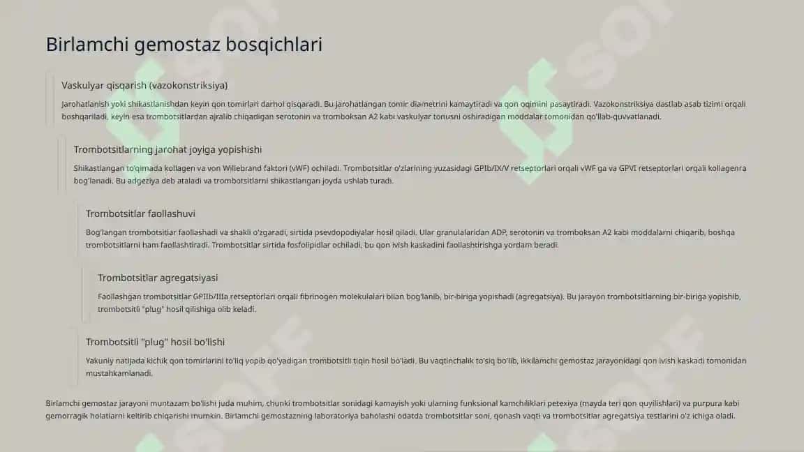 Gemostaz. Fibrinoliz. (laboratoriya mashg'uloti) 3