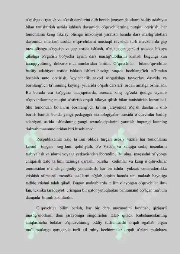 Bog’lanishli nutq va uni maktabda egallash usullari 4