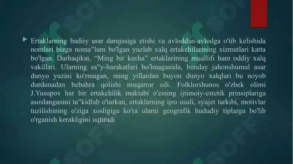 "Ming bir kecha" asarida hikoya qilish san'ati 2