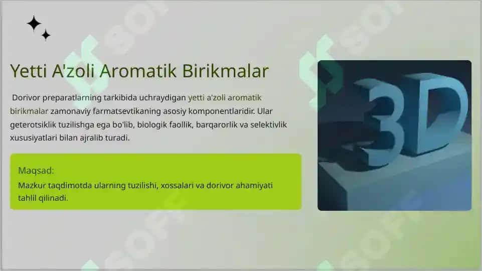 Yetti A'zoli Aromatik Birikmalar 4