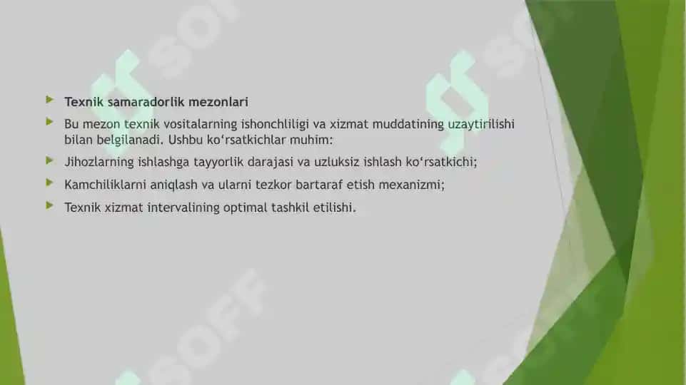 Ta'mirlash va saqlash bo'yicha ishlar 7