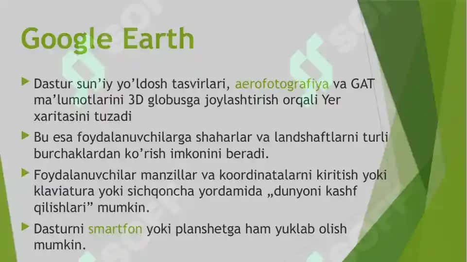 Google Earth dasturidan foydalangan holda tarixiy madaniy yodgorliklarni aniqlash 4