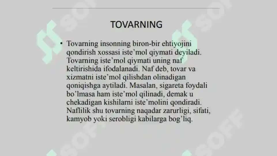 Tovar siyosati 3