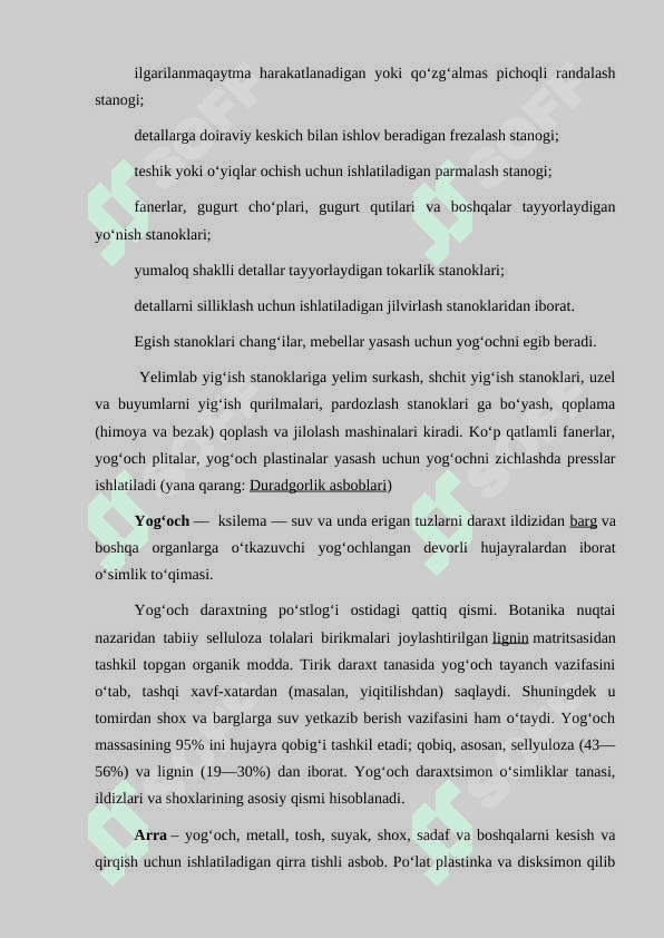 YOG'OCH VA TEMIR ARRALAR HAQIDA UMUMIY MAʼLUMOT 3