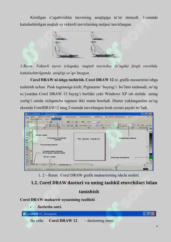Corel Draw dasturi bilan ishlash, qo’shimcha imkoniyatlarini amaliy darslarda qo’llash 8